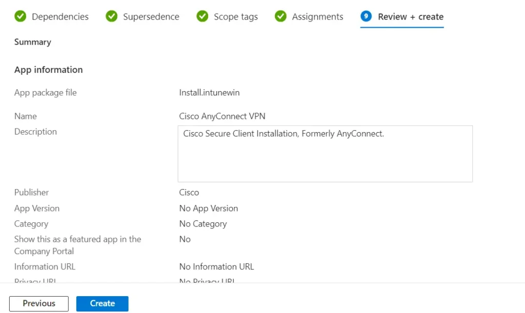 Deploy Cisco Secure Client VPN using Intune